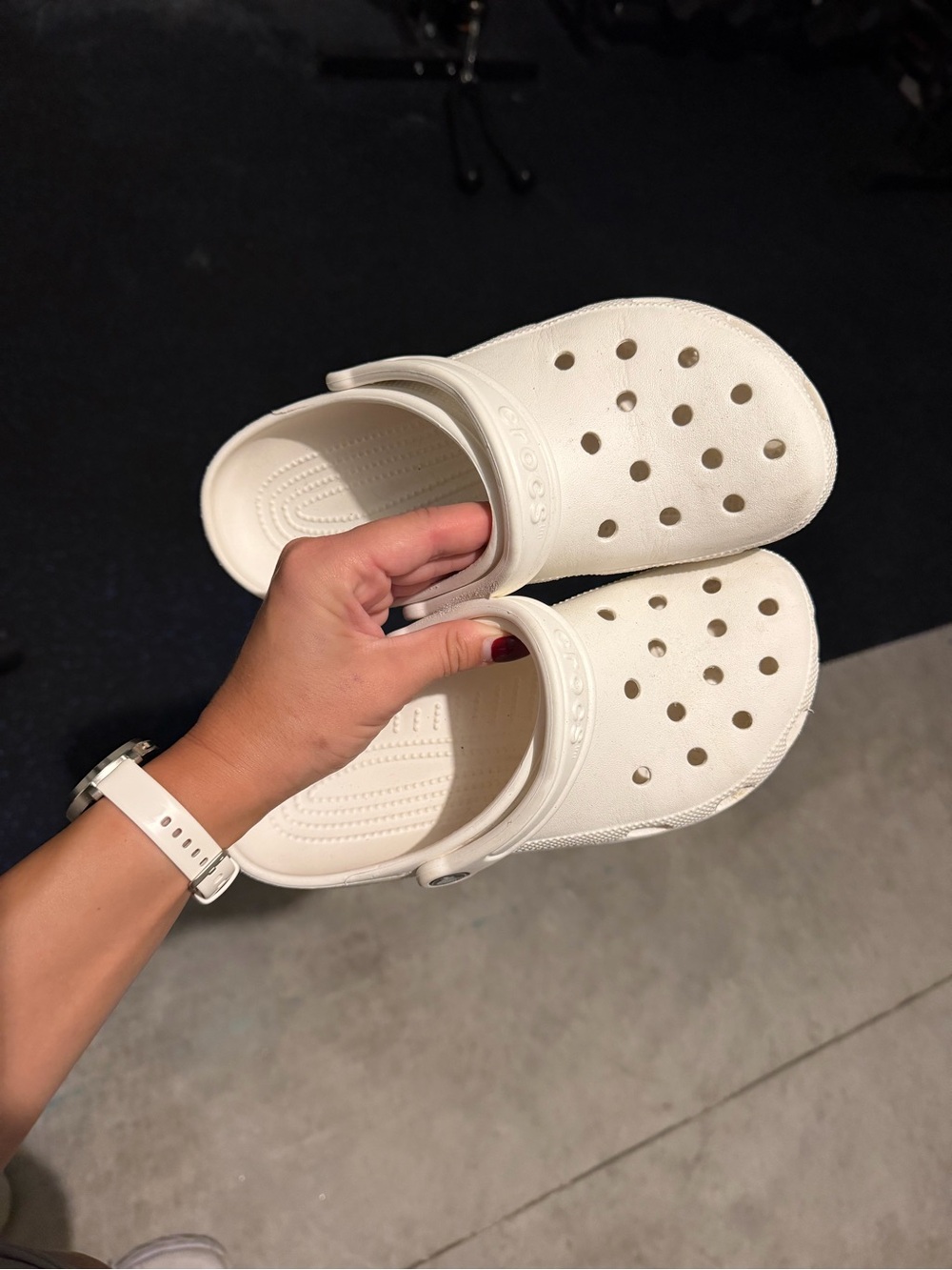 White Crocs